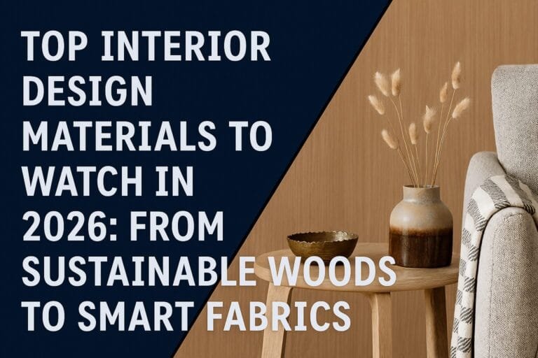 Sustainable Interior Materials 2026 | Best Designer Delhi in NCR