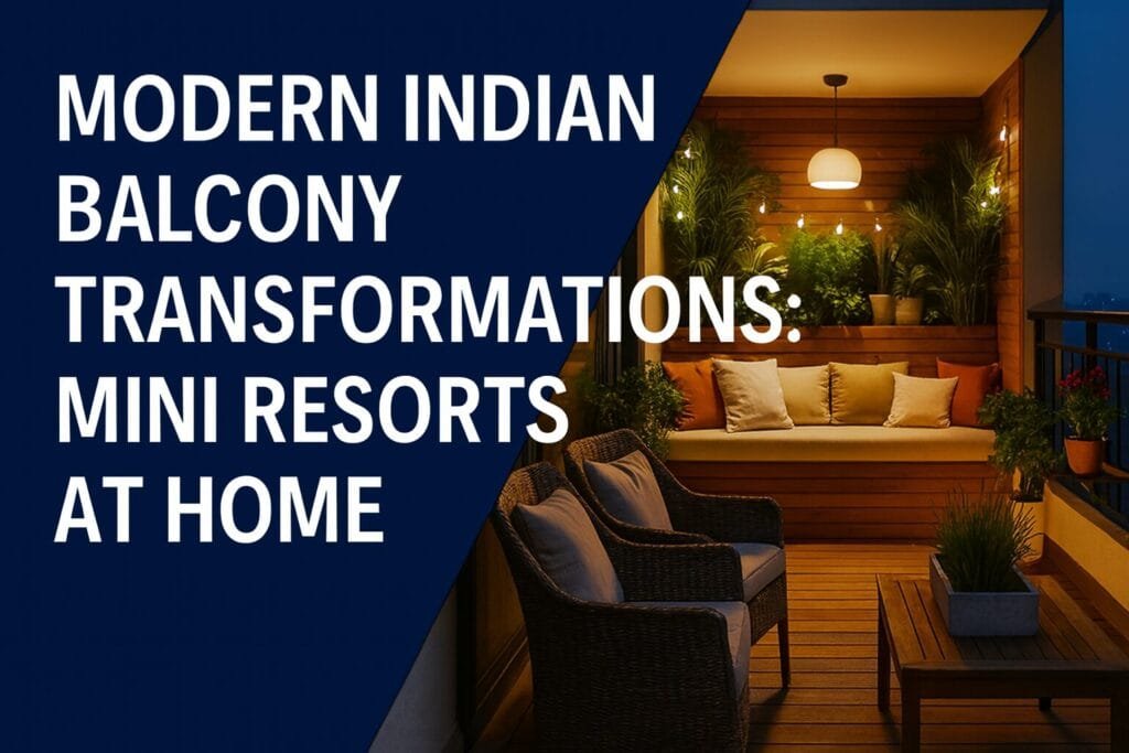 Modern Indian Balcony Transformations: Mini Resorts at Home | Best Interior Designer in Delhi NCR